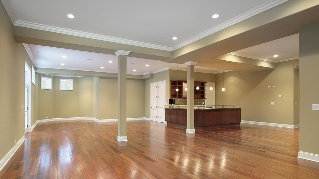 Basement With Kitchen In New Construction Home
